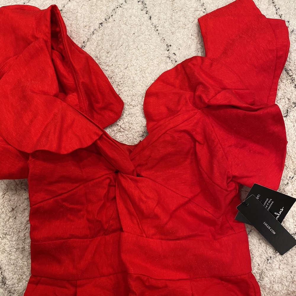 Lulus Gorgeous Holiday Ruffle Jumpsuit - Picture 8 of 9